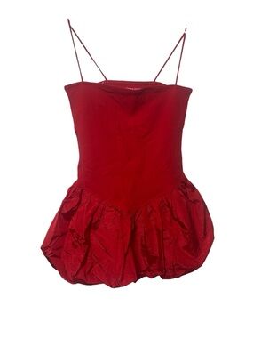 strapless open back dress Heidi Red Lace Ruched Midi Dress  Girl In Mind